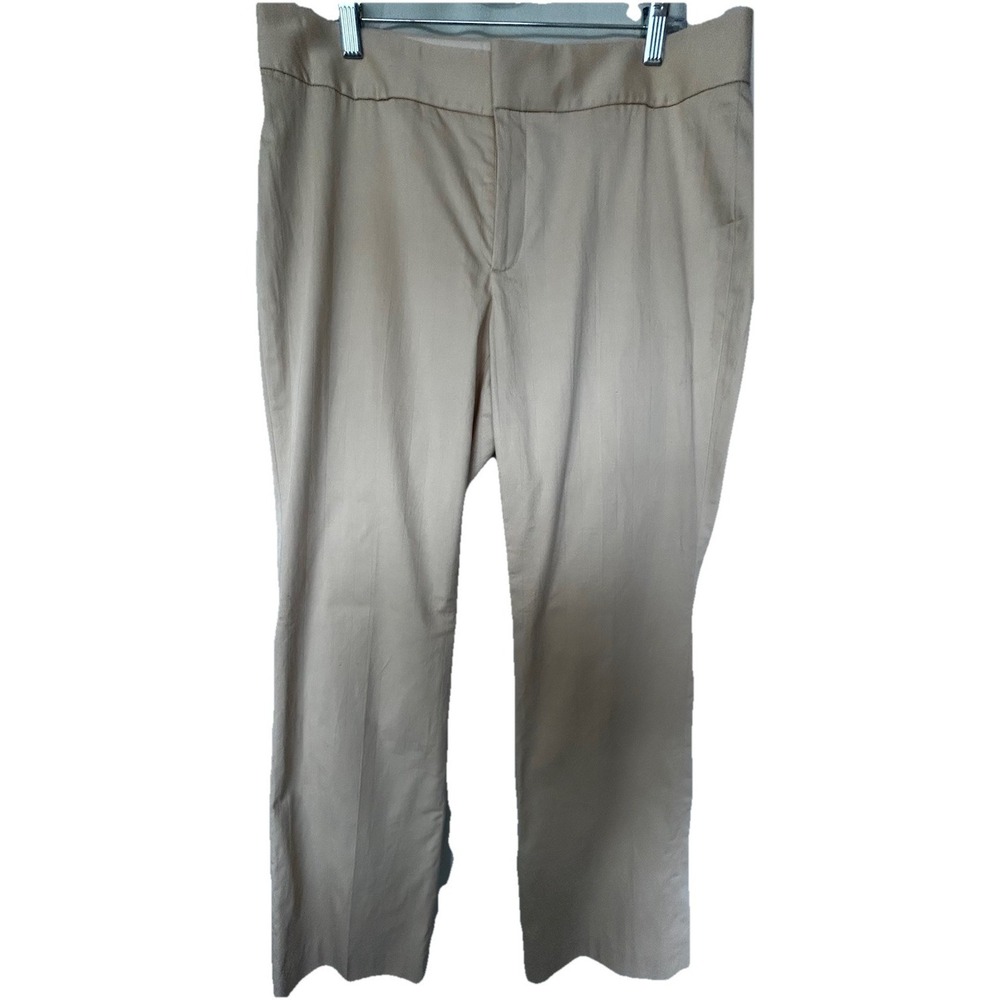 Banana Republic Martin Fit Khaki Trousers Womens 12 Beige Straight Leg Pants